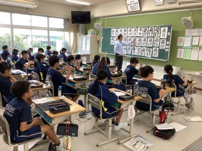 ５年習字の授業